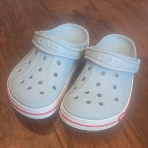 CROCS Grey with Red Trim
